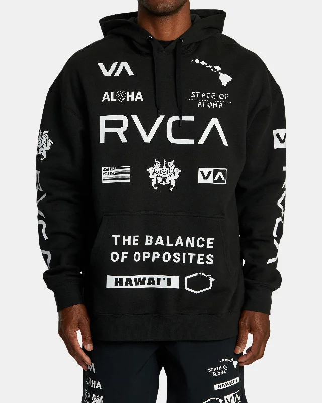 Hawaii All Brand Hoodie - Black