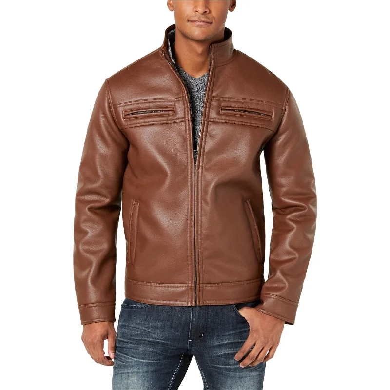 I-N-C Mens Lionel Faux-Leather Jacket