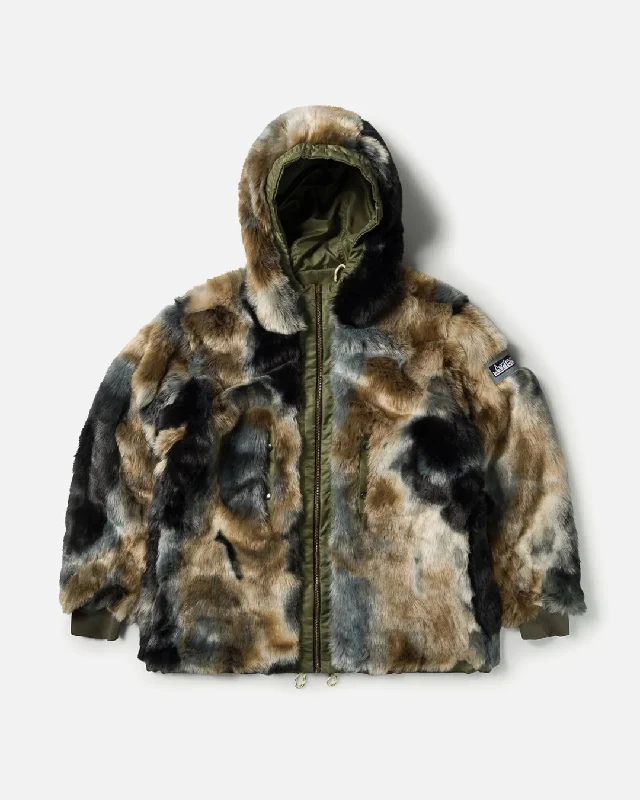 Reversible Nylon Flight Parka - Army Green