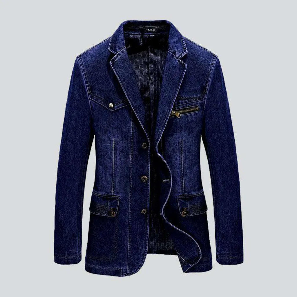 Stylish men's denim blazer