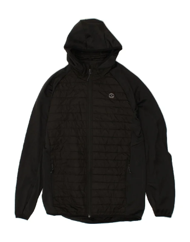 JACK & JONES Mens Hooded Padded Jacket UK 40 Large Black