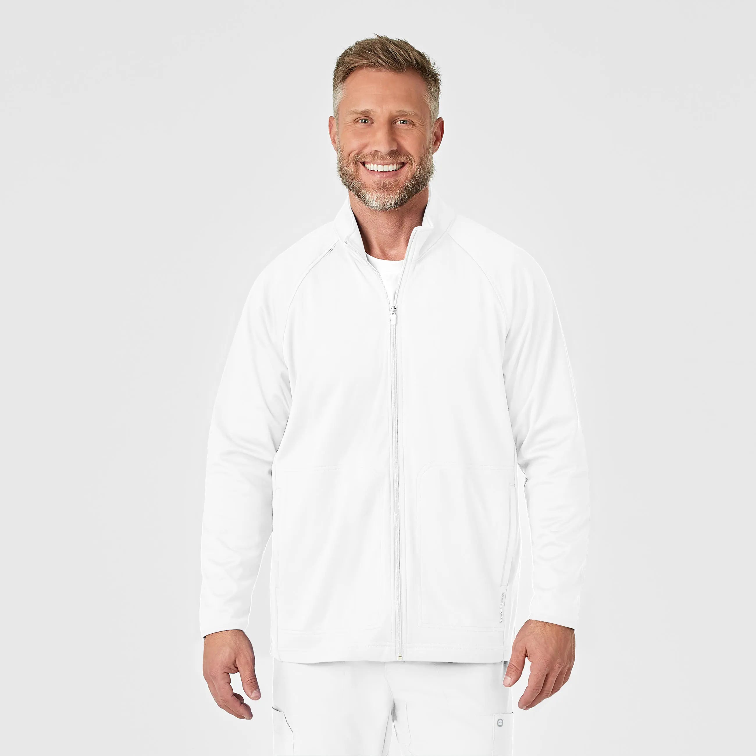 Wink Men's Fleece Full Zip Jacket - White