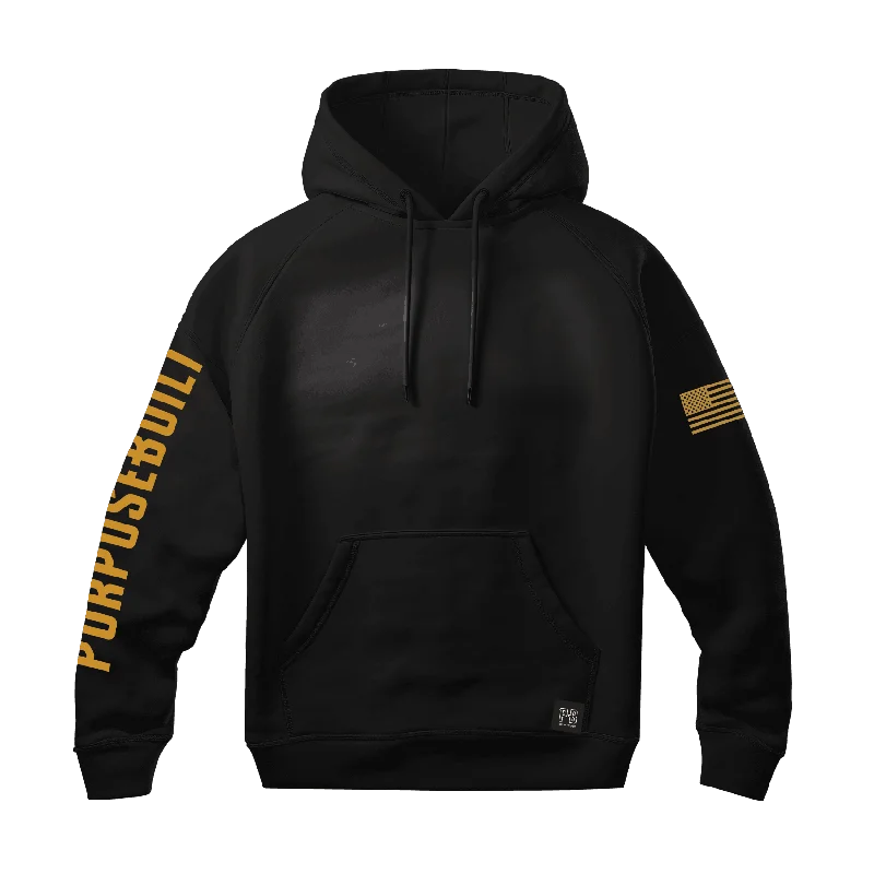 PB Logo Hoodie, Black & Tan