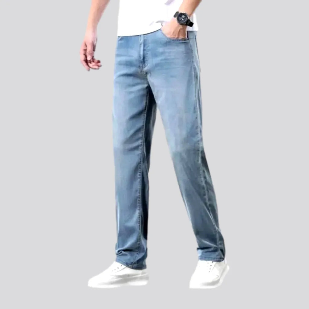 Light-wash stonewashed jeans
 for men