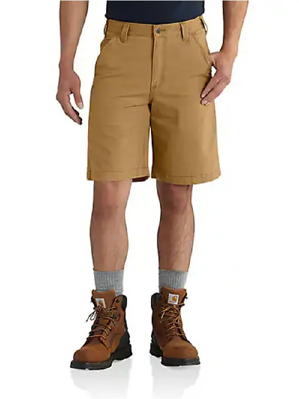 Carhartt 102514-918 Mens Rugged Flex Relaxed Fit Canvas Work Short Hickory