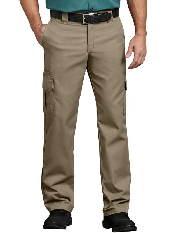 Dickies WP595DS Mens FLEX Regular Fit Straight Leg Cargo Pants Desert Khaki