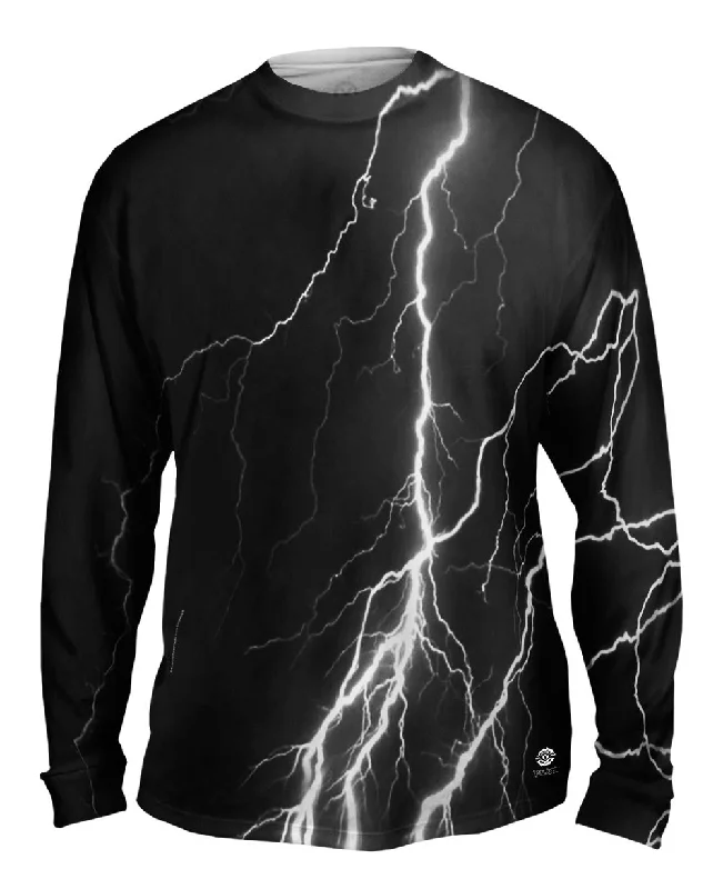 Lightning Storm Black White