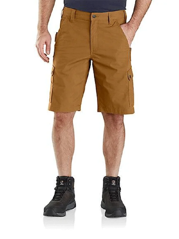 Carhartt 104727-BRN Mens Rugged Flex® Relaxed Fit Ripstop Cargo Work Short Brown