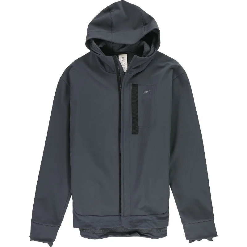 Reebok Mens One Series Fleece-Lined Running Jacket, Grey, X-Large (Regular)