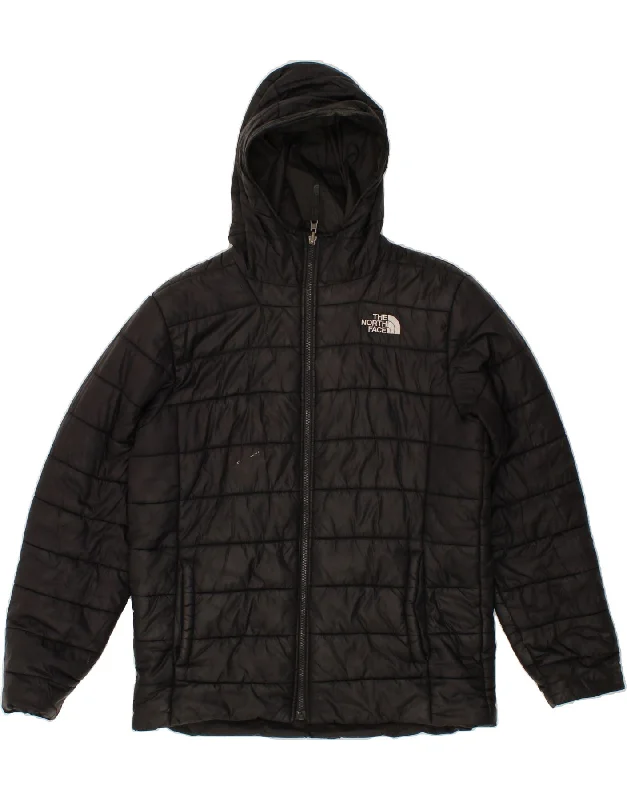 THE NORTH FACE Mens Reversible Hooded Padded Jacket UK 38 Medium Black