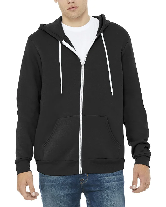 Unisex Full-Zip Poly-Cotton Fleece Hoodie