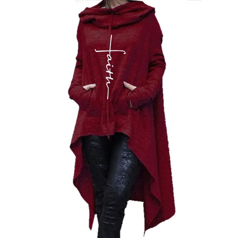 Long Embroidered Hood Cloak