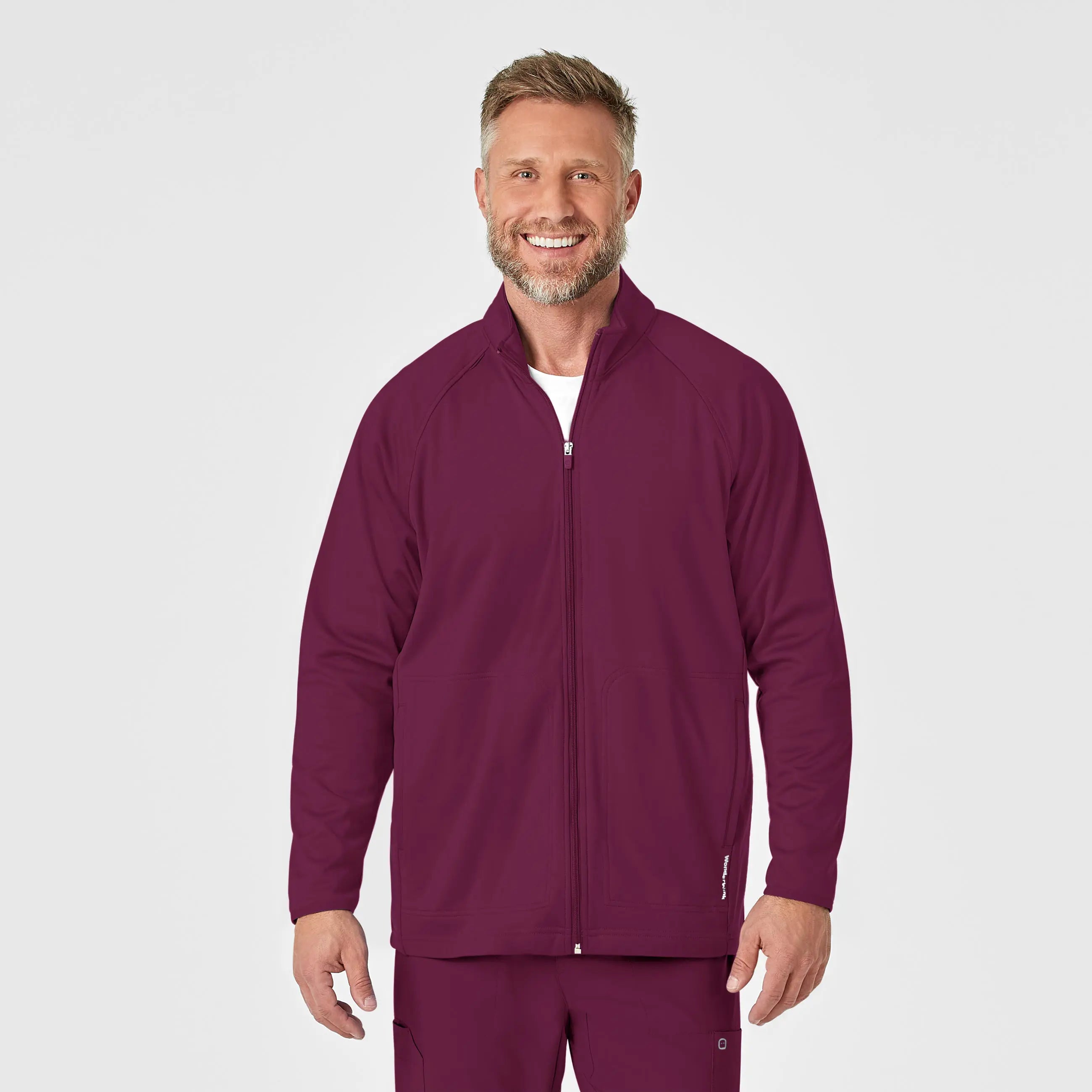 Wink Men's Fleece Full Zip Jacket - Wine