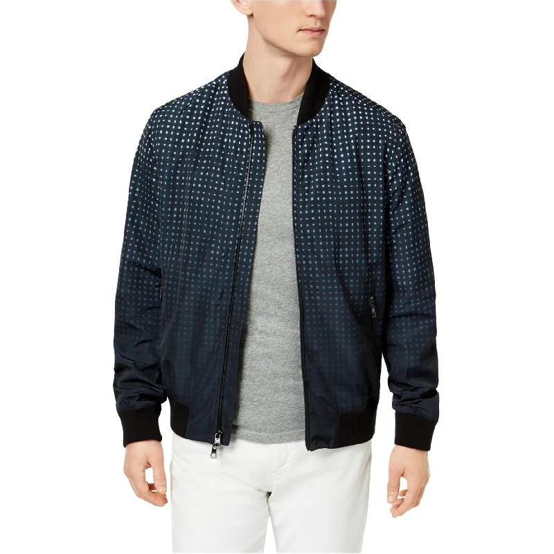 Michael Kors Mens Grid Bomber Jacket