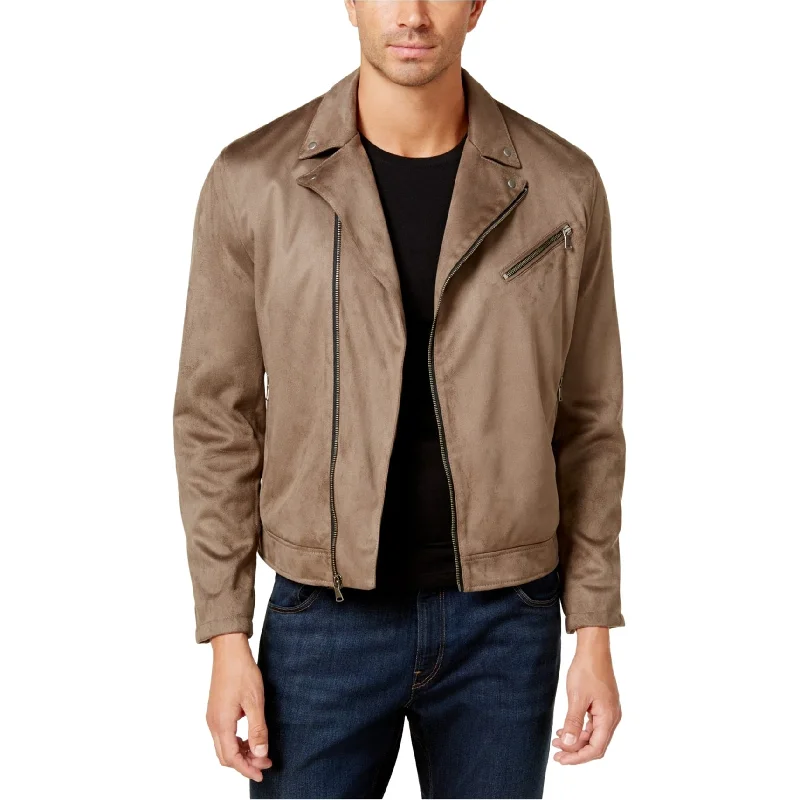 I-N-C Mens Faux Suede Motorcycle Jacket