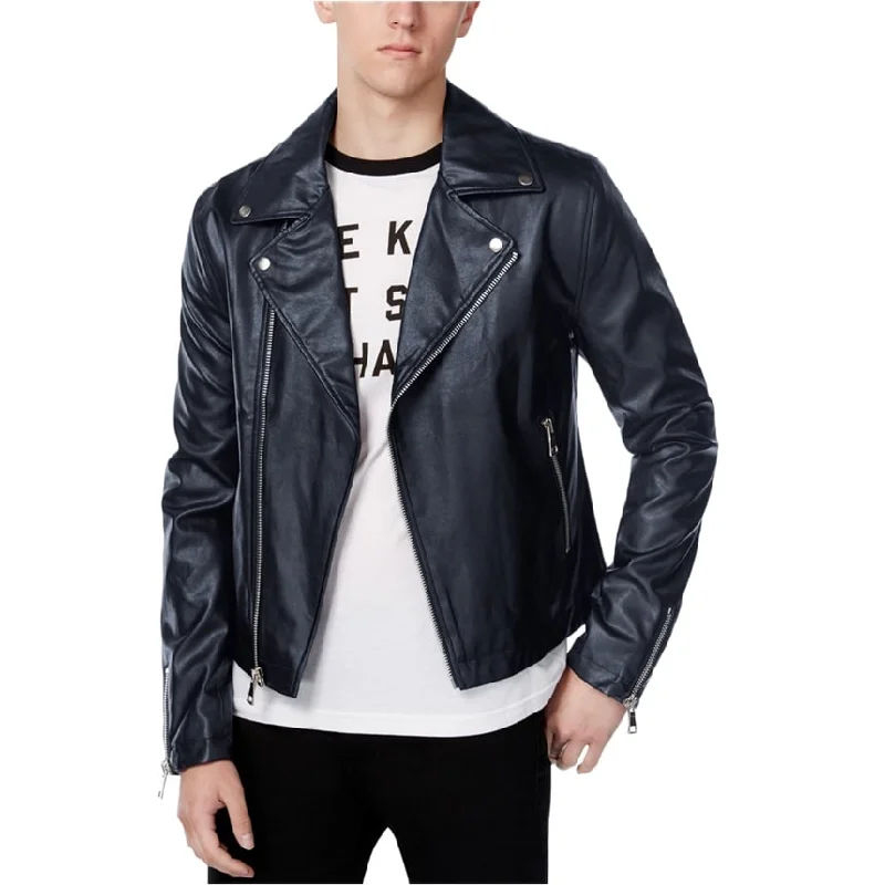 Wht Space Mens Casual Motorcycle Jacket