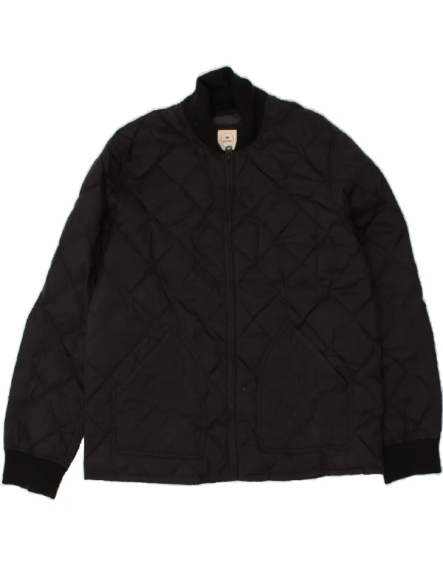 DOCKERS Mens Quilted Jacket UK 42 XL Black Polyamide