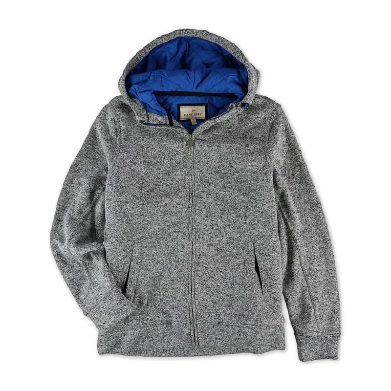 Aeropostale Mens Marled FZ Fleece Jacket, Grey, X-Small