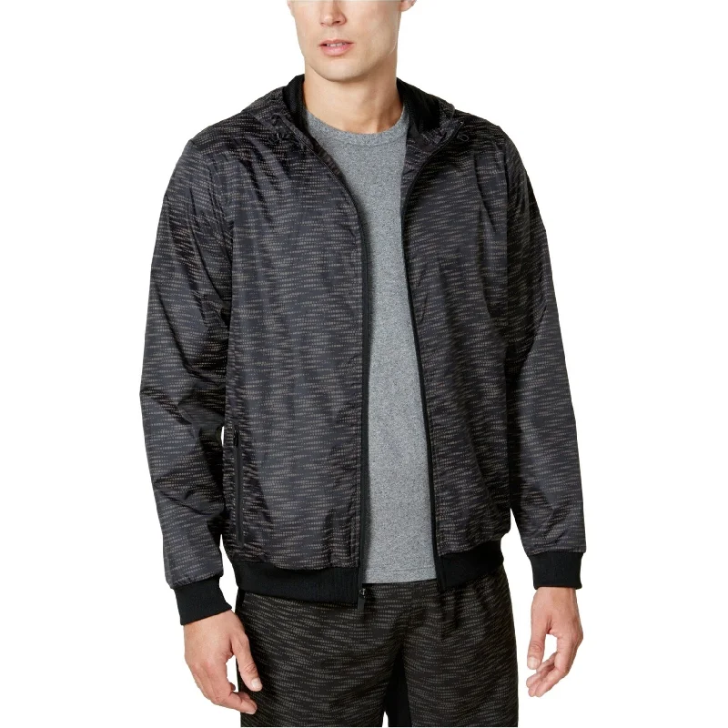 Ideology Mens Reflective Printed Windbreaker Jacket