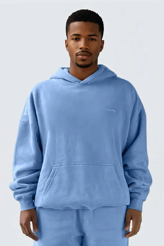 MU Moon Dento Sweatshirt Oversize Fleece + Hoodie - Ocean