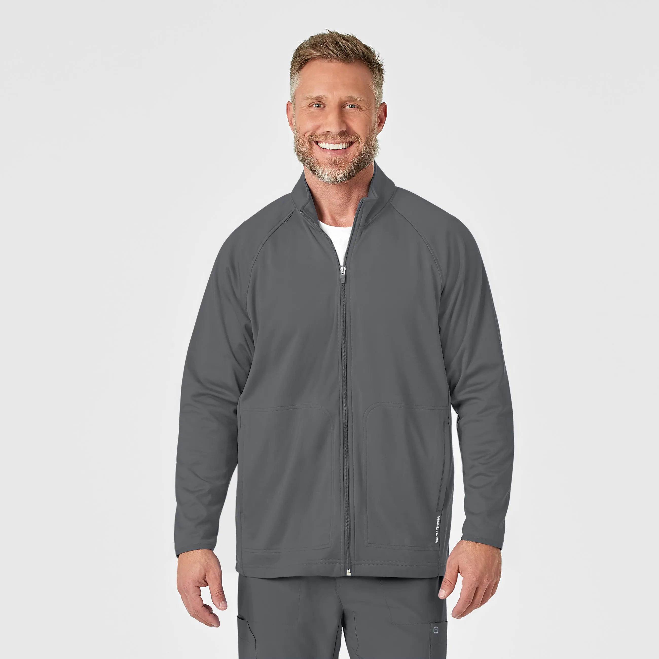 Wink Men's Fleece Full Zip Jacket - Pewter