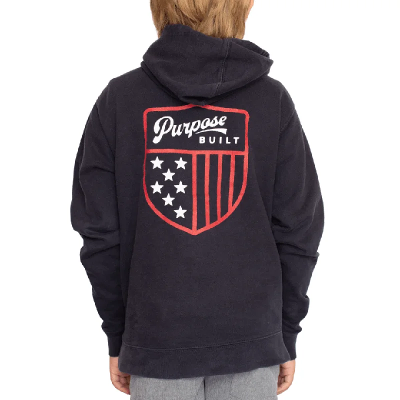 Youth American Badge Hoodie - Navy