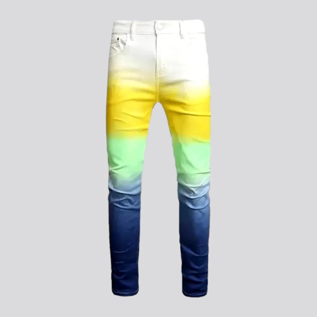 Multi-color jeans
 for men