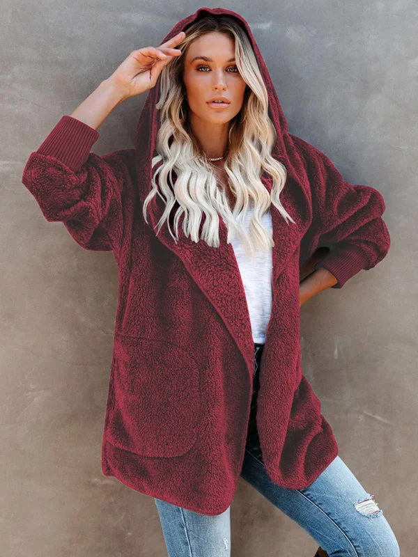 Long Sleeve Hooded Cardigan