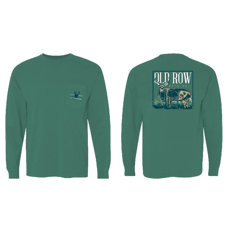 Old Row Outdoors Trophy Buck Long Sleeve Pocket Tee