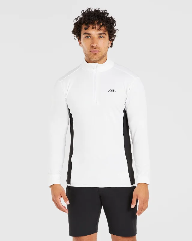 Performance 1/4 Zip Pullover - White