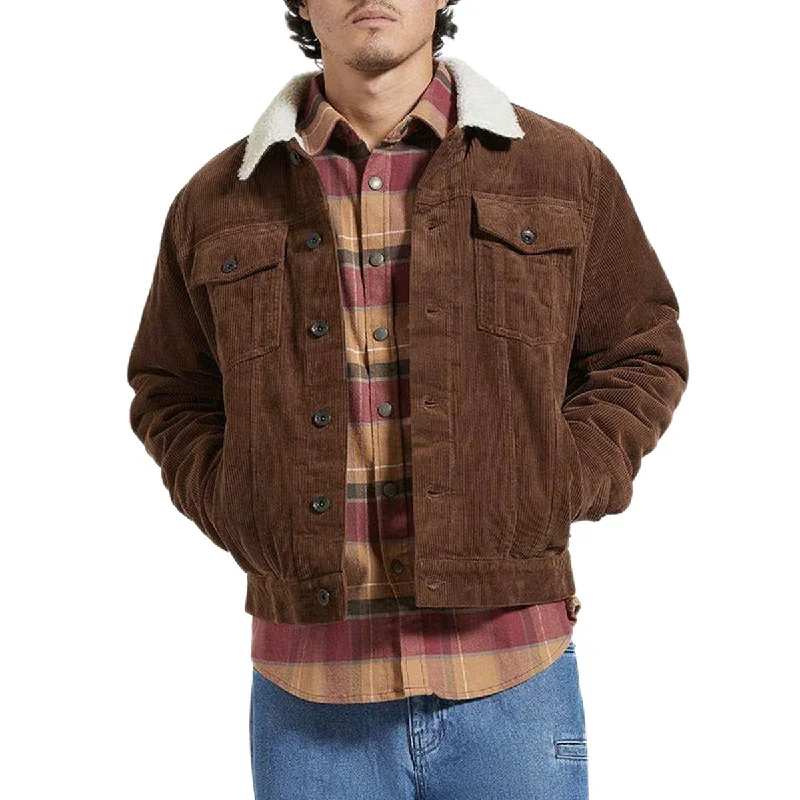 Brixton Cable Lined Trucker Jacket - Pinecone Brown