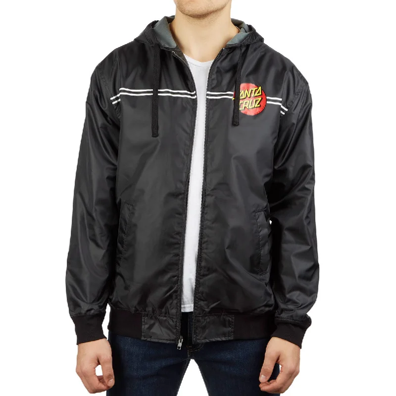 Santa Cruz Dot Windbreaker Jacket - Black