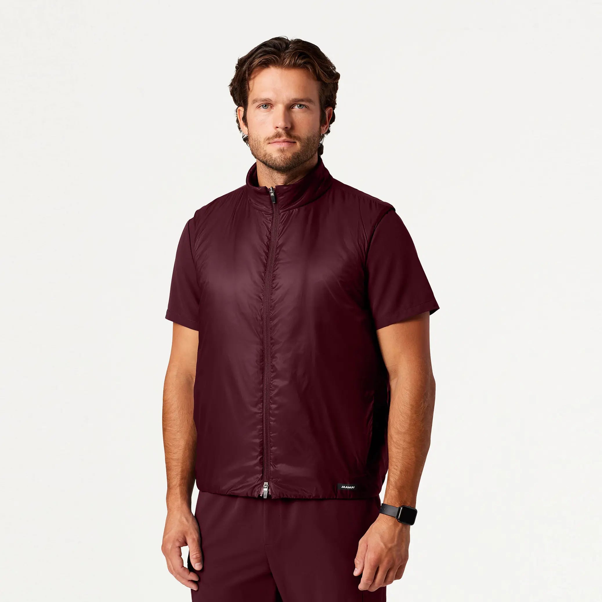 Jaanuu Men's Phantom Insulated Vest - Burgundy