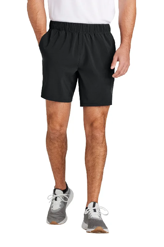 Sport-Tek Mens Repeat Moisture Wicking Shorts w/ Pockets - Black - New