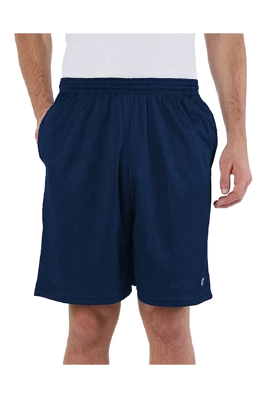 Champion Mens Mesh Shorts w/ Pockets - Navy Blue