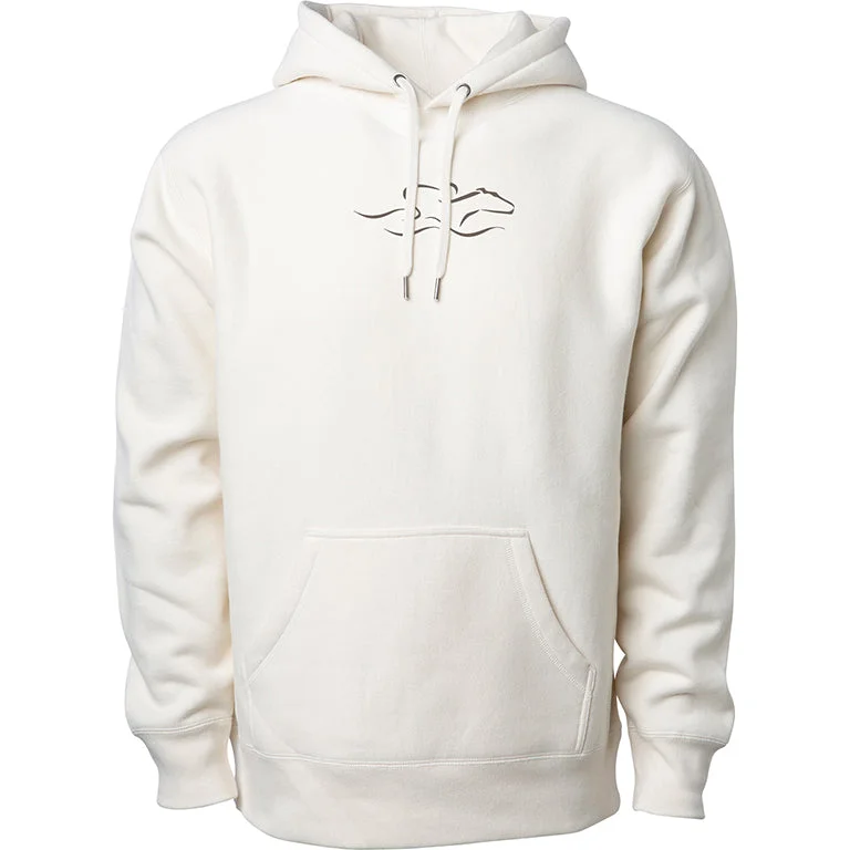 Heavyweight Cross Grain EMBRACE Hoodie-Bone w/navy icon