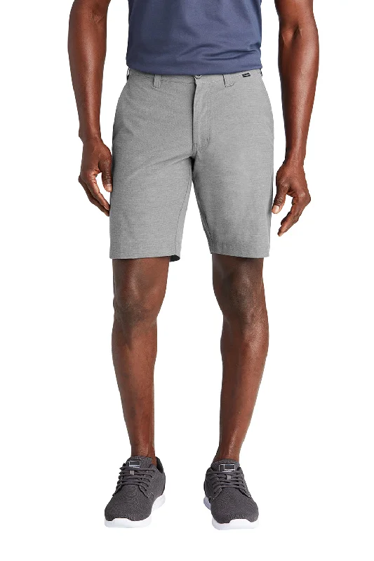 TravisMathew Mens El Dorado Wrinkle Resistant Shorts w/ Pockets - Light Grey