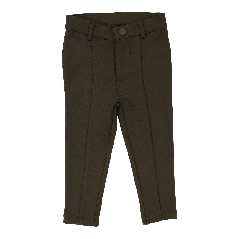 pants husky knit with seam - olive