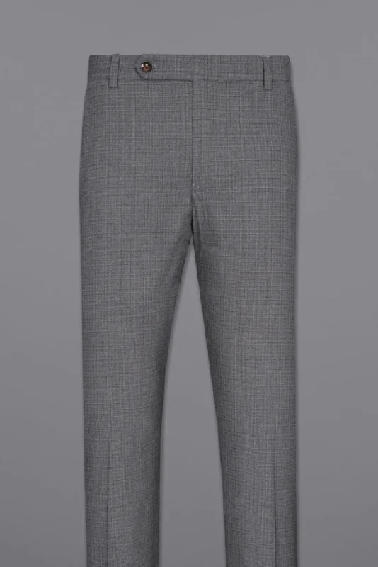 Men's Fuscous Gray Pants Male Casual Solid Color Comfortable Quality Pure Color Trouser