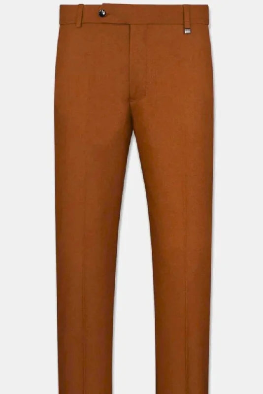 Man Rust Trouser Stylish Elegant Pants Office Pant Formal Wedding Wear Party Wear Pant Rust For him