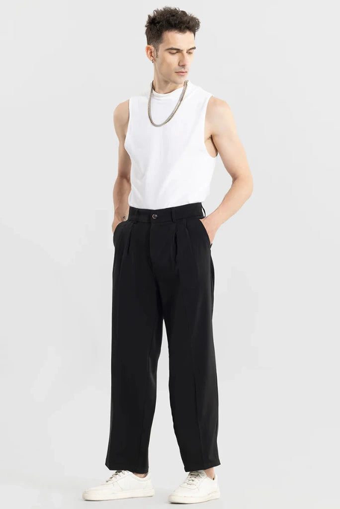 Men's Black Korean Pants – Effortlessly Stylish for Any Season