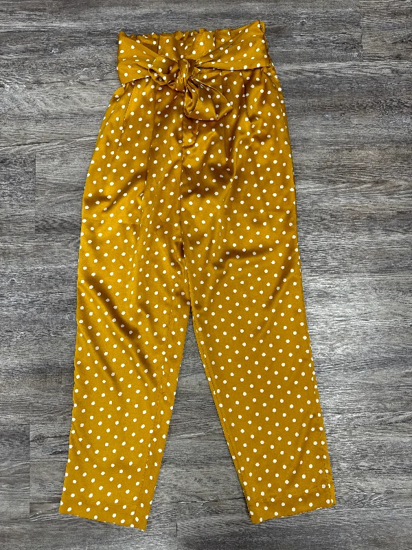 Pants Cropped By JOA In Yellow, Size: Xs