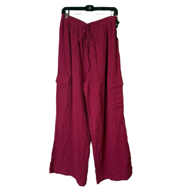 Pants Wide Leg By Mi Ami In Pink, Size: L