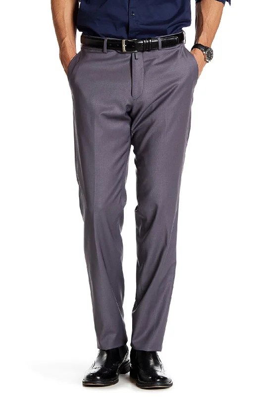 Merino Wool Trousers-Lilac Grey