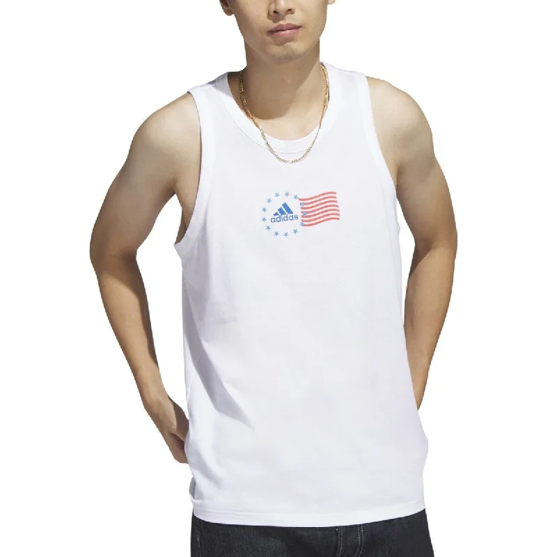 Adidas Men's American Flag Tank White Size Large