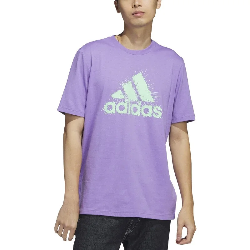 Adidas Men's Short Sleeve Logo Graphic T Shirt Purple Size X-Large