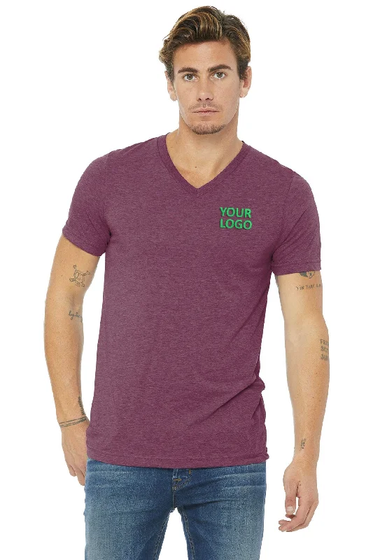 Bella Canvas Unisex Triblend V-Neck, Maroon