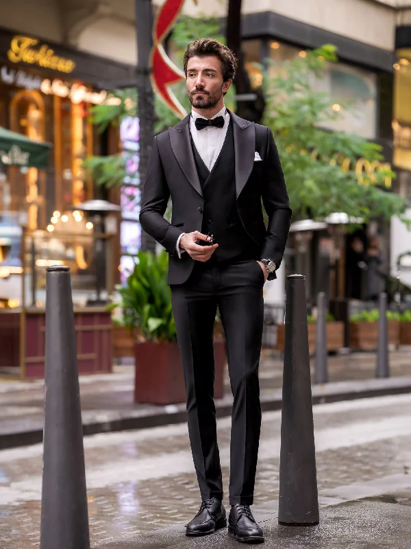 Black Slim-Fit Tuxedo 3-Piece