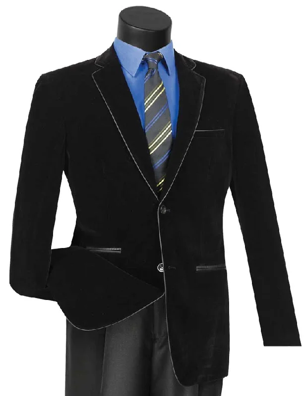 Black velvet Slim Fit  Blazer