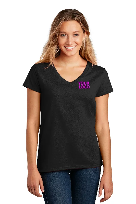 District Women Re-Tee V-Necks, Black